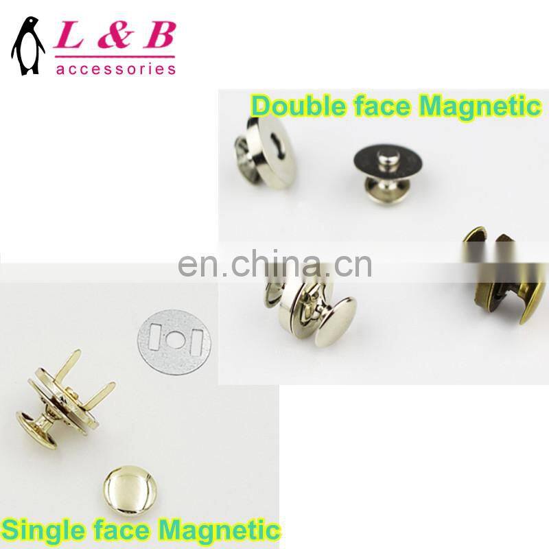 2018 metal double face rivet magnet button