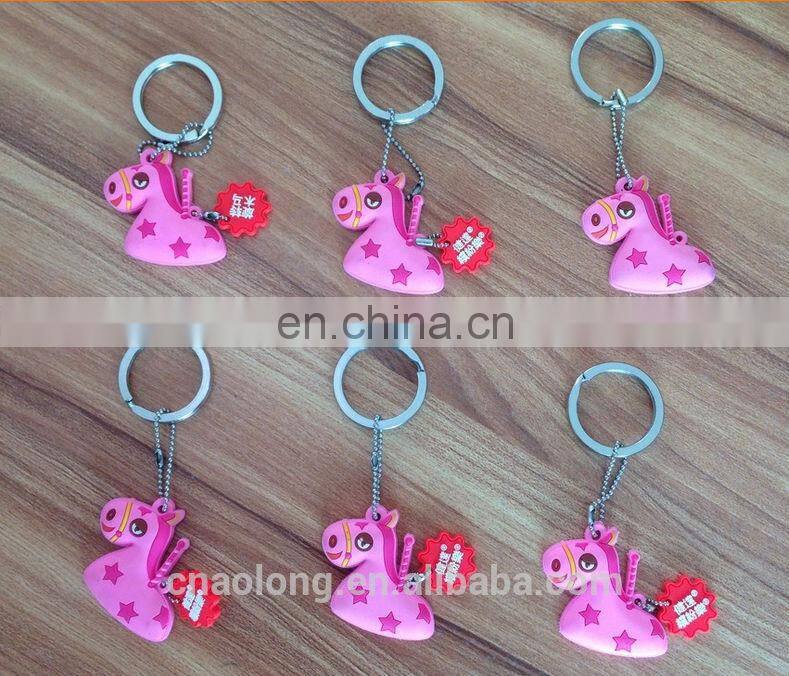 2D/3D custom shaped rubber key ring,soft pvc plastic keychain