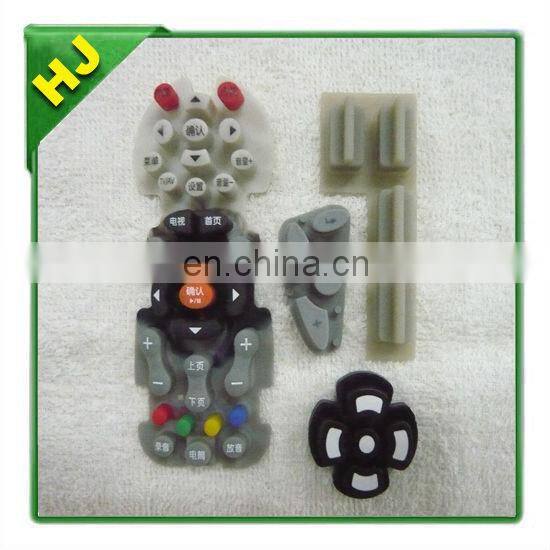 Remote control conductive silicone rubber keypads