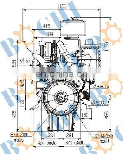 220~400hp 6 cylinder series boat diesel engine
