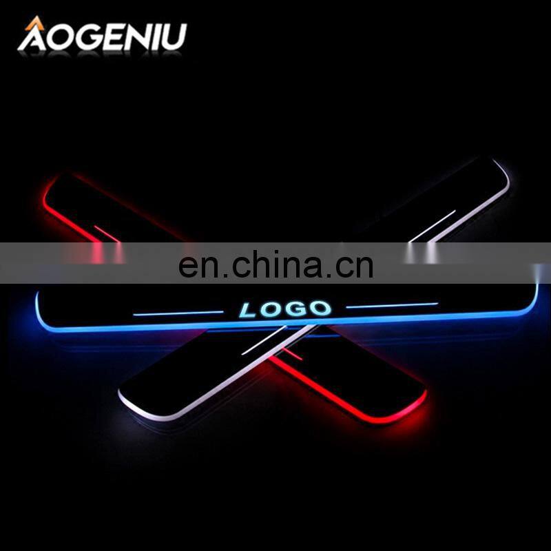 LED Car Door Sill Scuff Plate For Mazda 3 Skyactiv 2014 2015 2016 2017- 2019 Luminous Door Pathway Cover Trim Auto Accessories