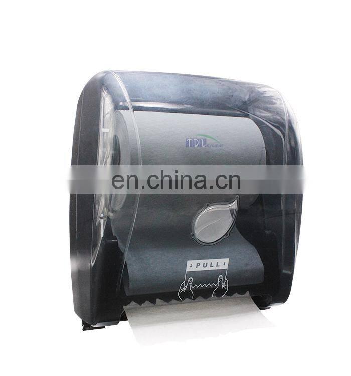 Mechanical Auto-Cut Roll Towel Dispenser Manual Plastic Paper Towel Roll Dispenser