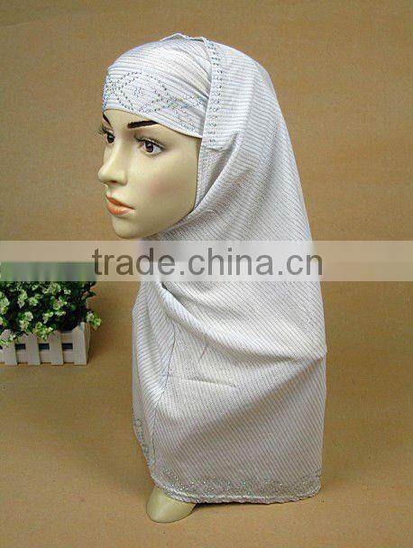A323 Popular hot sale silver arab hijab;muslim hijab