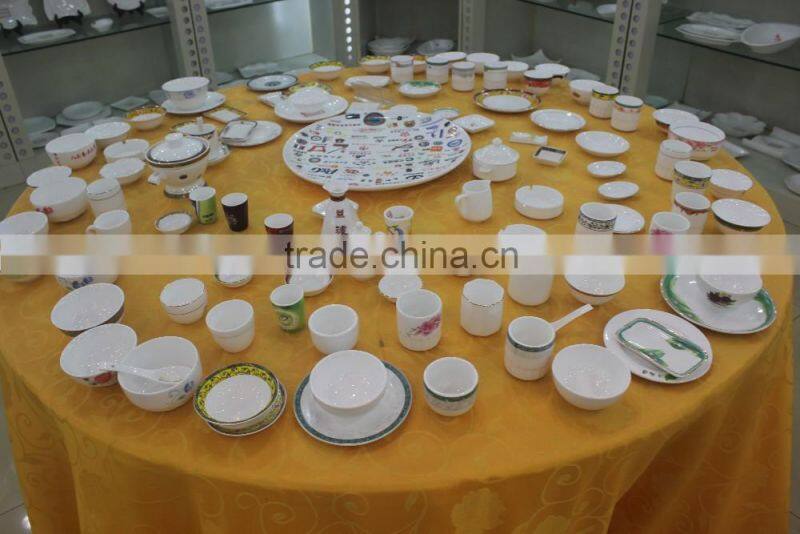 ceramic dinner with irregular shape for hotel use