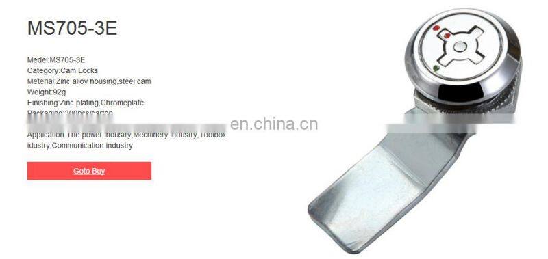 MS705-3E Industria Top Quality Zinc Alloy Die-cast Housing Cylinder Cam Lock Cabinet Lock Machine Cam Lock