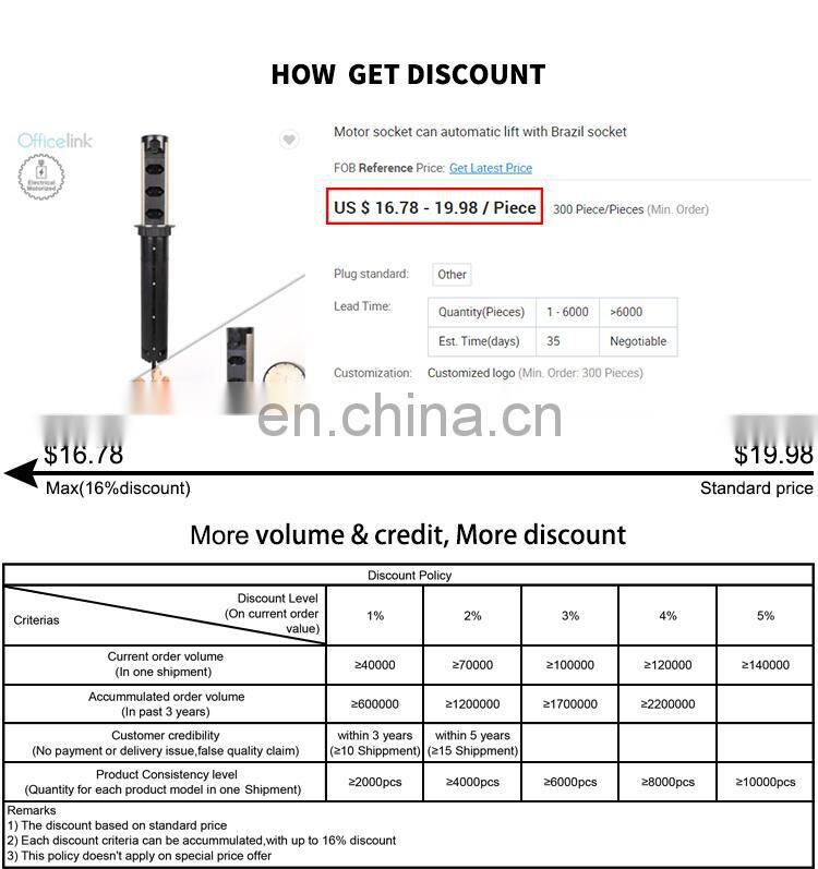 Motor socket can automatic lift with Brazil socket
