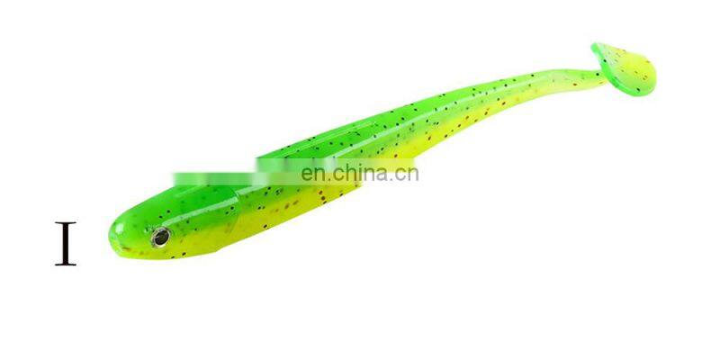 JOHNCOO New Fishing Lure Soft Bait Shad Worm 75mm 2.1g PVC Plastic Soft Artificial Soft Lure 8pcs
