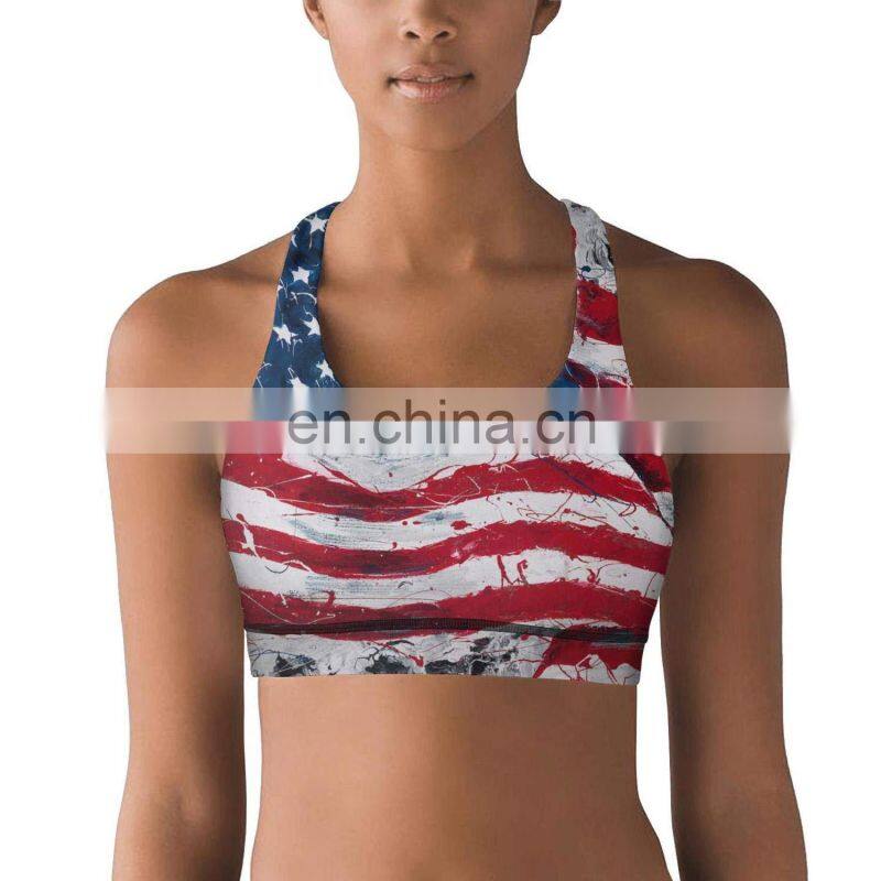 Custom Design Printed Gym Yoga Sports Inner Wear Fitness Bra Seamless Bodybuilding Sport Bra