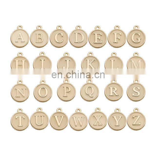 26pcs 12*14mm Alphabet Letter Enamel Charms Jewelry Handmade Pendants Jewelry Making Handmade DIY Bracelet