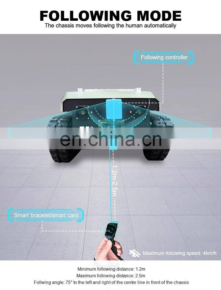 Municipal use unmanned sprayer robot TinS-13 Robot Chassis lawn mower machine fruit picking lifting platform with good price