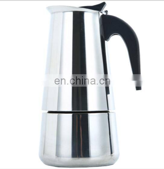 CHINA FACTORY 6 Cup Coffee Maker Stovetop Espresso Coffee Maker Moka Coffee Pot Stainless Steel