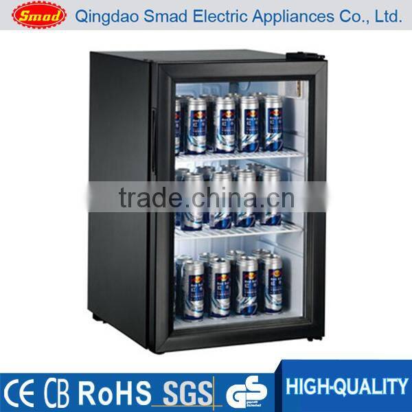 68litre four sides display cooler for drinks in bar use