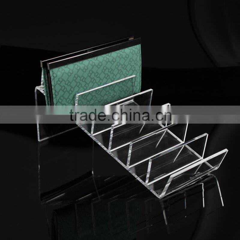 Acrylic Step Wallet Display Stand Purse Display Wallet Holder purse holder