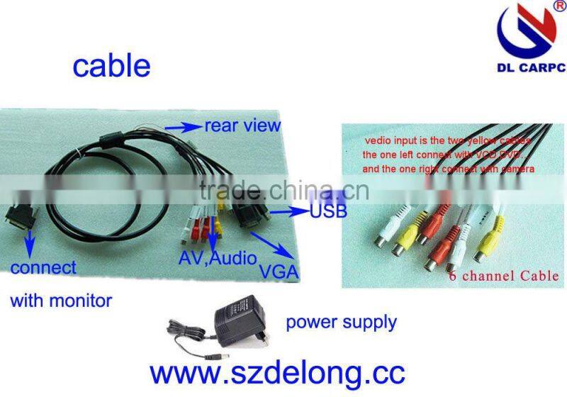 7" LCD touch VGA, AV,Rearview Bus Monitor