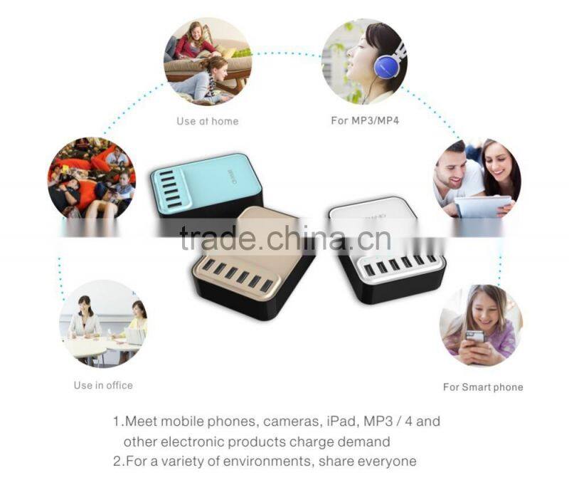 Hot sale Multi-Port USB Charger with 40W(5V/8A) from Trulyway