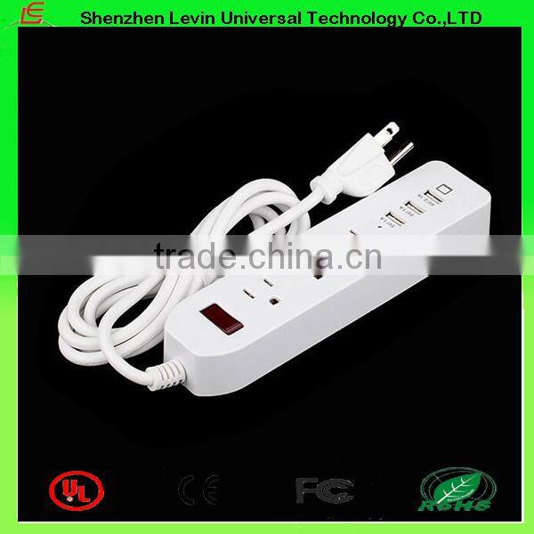 CE Extension Electric Multi Socket Power Plug USA 6 Ways 6 USB Power Strip