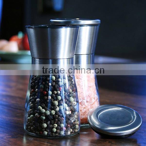 304 stainless steel Salt and Pepper Grinder Set for Professional Chef