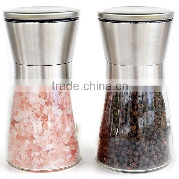 304 stainless steel Salt and Pepper Grinder Set for Professional Chef