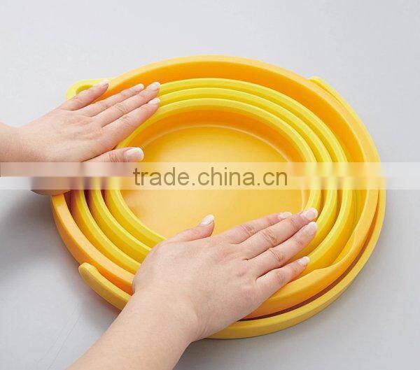 Portable Space Saver Outdoor New Collapsible silicon Round Water Bucket Container