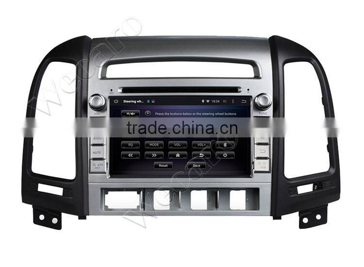 Wecaro WC-HS7024 Android 4.4.4 car dvd player quad core car dvd player for hyundai santa fe stereo playstore 2006-2011