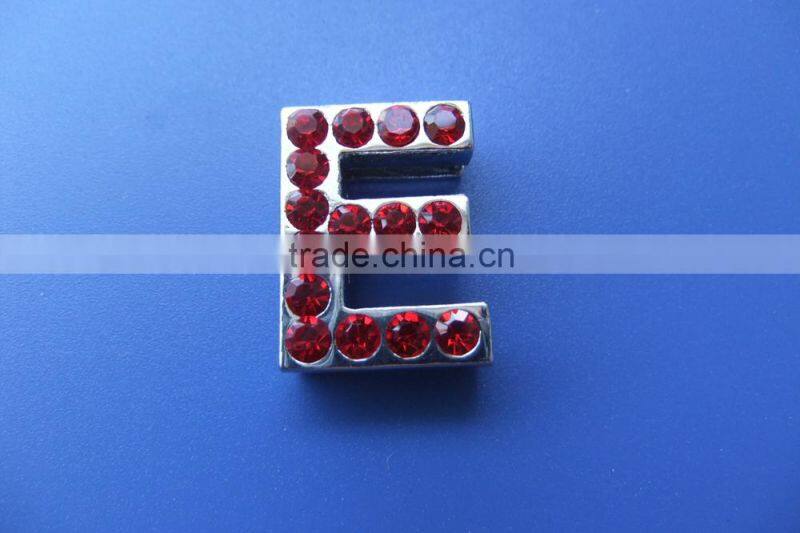 18mm Slide Letters with Red Rhinestones