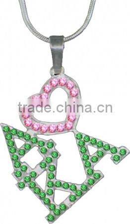 AKA Sorority greek letter heart neckalce Jewelry