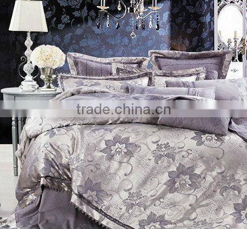 Professional manufacturer cheap jacquard satin duvet cover