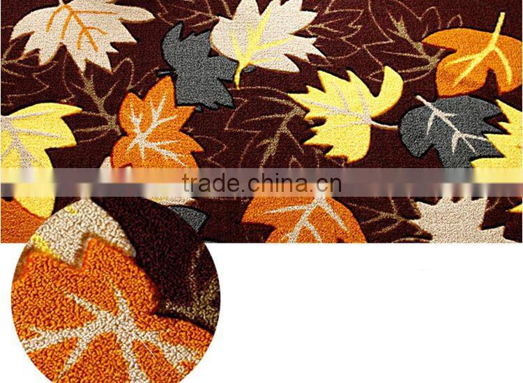 Latest productions nice quality flowers printed anti-slip bedroom carpet