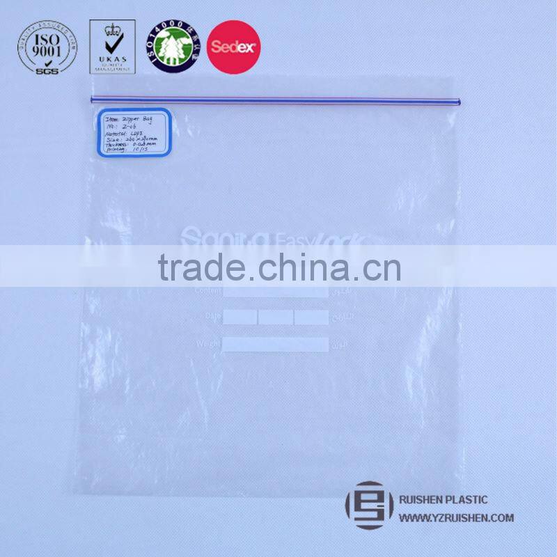 Hospital Use Medicine Packing Bag WIth Zipper Header