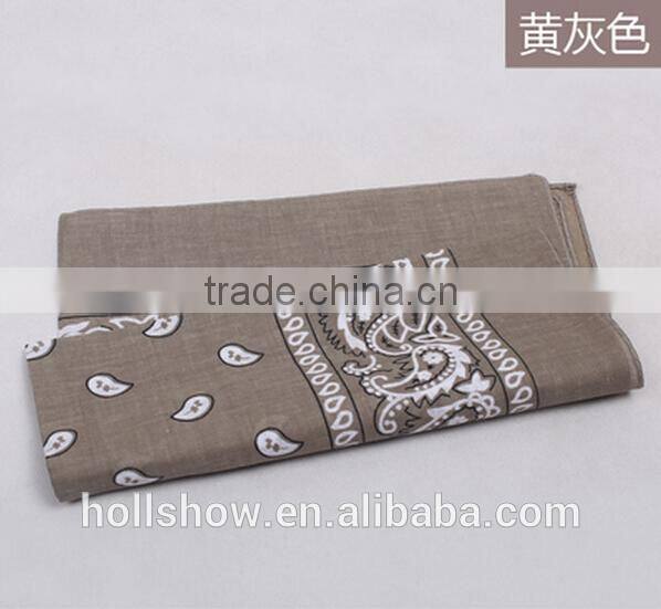 Wholesale Custom Paisley Printed Square Cotton Head Bandana