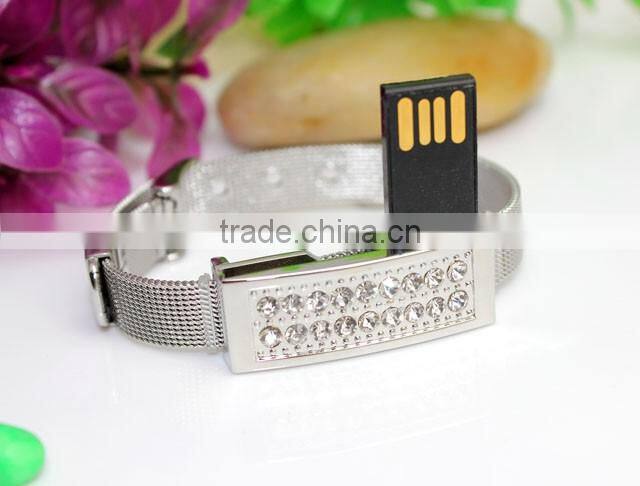 Promotional gift Crystal Bracelet Jewellery USB Flash Drive