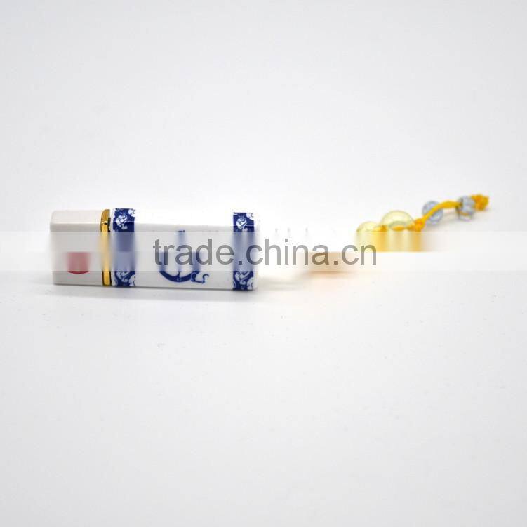 Antique Chinese ceramic flash stick with power bank gift set