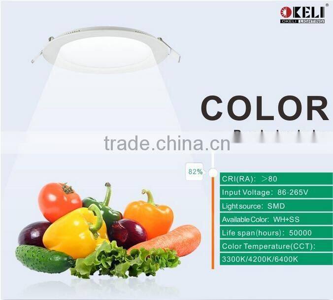 Recessed round led panel light/led ceiling panel light