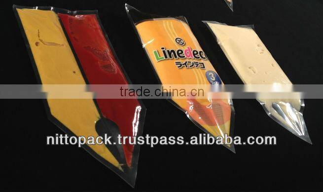 Convenient and Various chocolate sauce pouch with multiple functions made in Japan