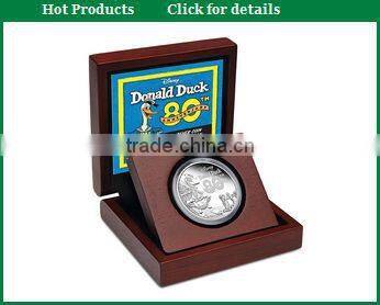 Elegant Fancy Wooden Silver coin Display Box for Gift