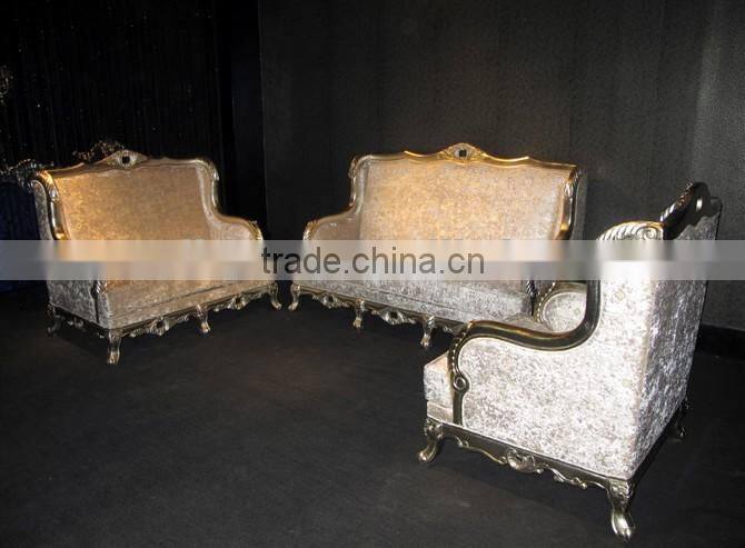 Hot sale royal design carving frame sofa set A10047