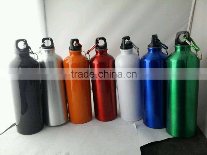 Logo design OEM color portable sports cold water kept aluminum bottle