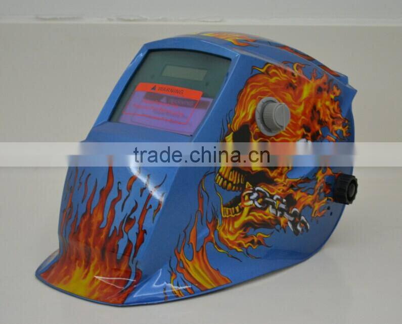 CE decal flame adjustable and grinding solar welding helmet for mig and tig and mma
