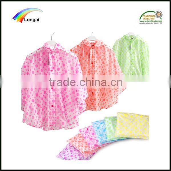 customized logo girls waterproof raincoat