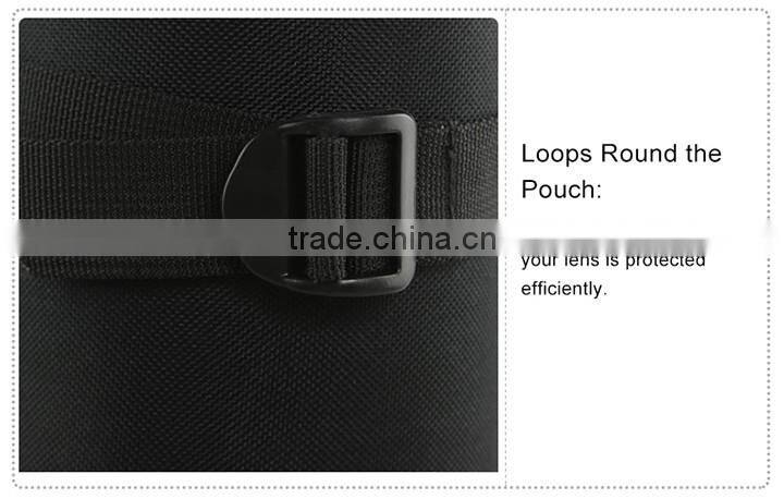 JJC Polyester Fibre Weather-resistant Deluxe Lens Pouch Bag Case with Strap for TAMRON for SIGMA