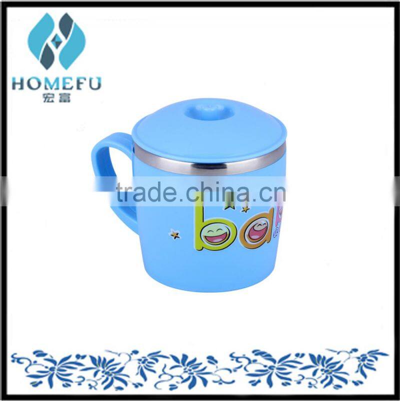 2015 kids water bottle mugs cup double wall stainless promotional