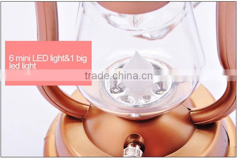 7 LED Solar Lantern with Dynamo, AC Charger