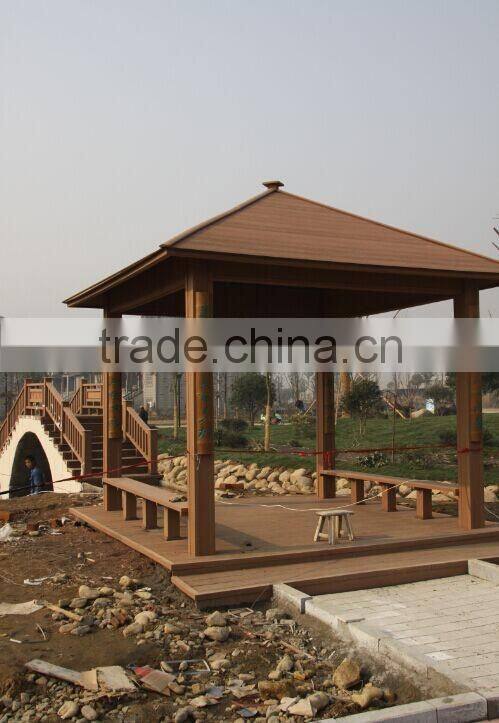 Quadrangle and hexagonal WPC garden pavilion gazebo