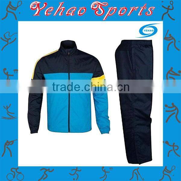 navy blue black tracksuit with custom design as you required