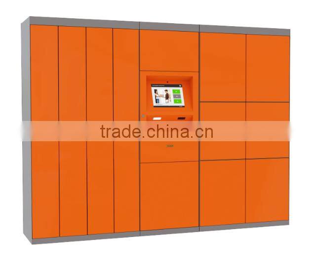 Cold rolled steel laundry locker pay for using smart system