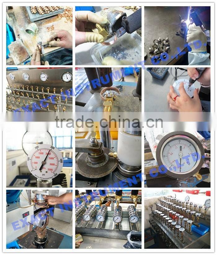 All Stainless Steel Rear Mount Pressure Gauge With Front Flange