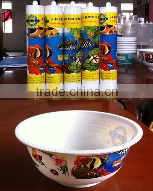 Six color plastic cup printing machine,curved offset surface printing machine,bowl printing machine