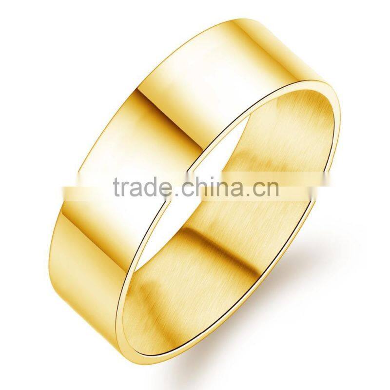 factory direct price fashion design 18K IP gold ring design for couples