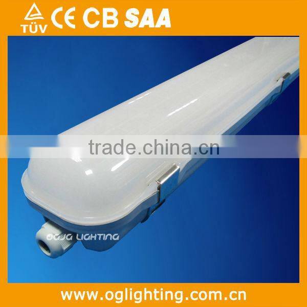 transparent polycarbonate diffuser fixture IP65 basement light TUV