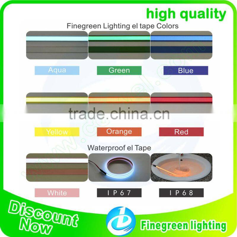 1.4cm 100cm aqua high quality el tape